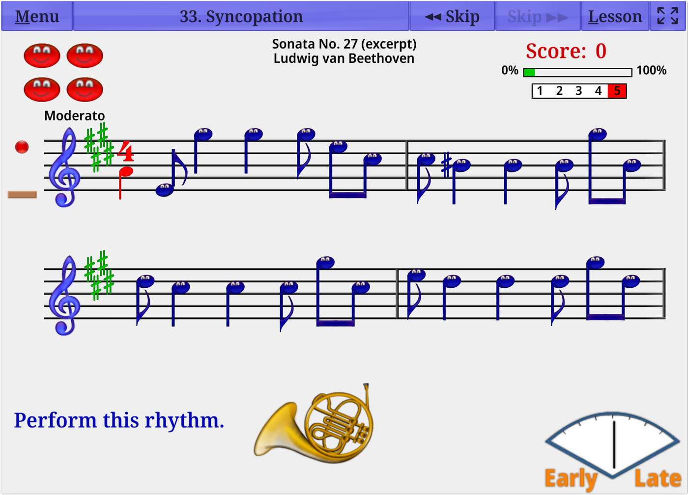 The matching Music Ace game